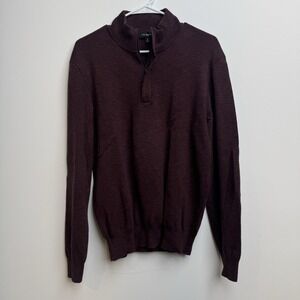 West Zero One 1/4 Zip Sweater Medium Men's Burgundy‎ Mockneck Jacket Breathable